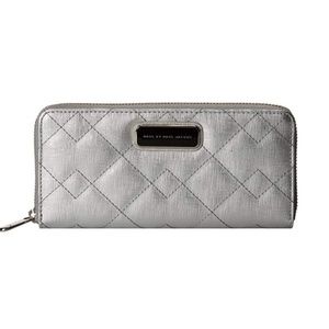 Marc by Marc Jacobs  Quilted Metallic Zip Wallet